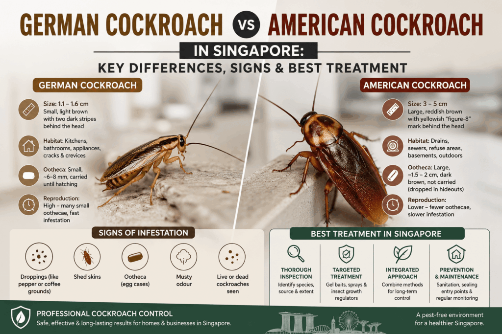 German Cockroach vs American Cockroach